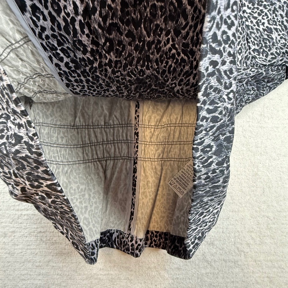 JOAN RIVERS Womens Leopard Print Blazer Jacket Size L Black Gray mob wife - Picture 9 of 9